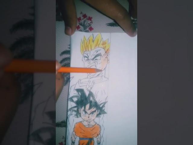 how to make the drawing of Gohan adult for beginners tutorial###KT