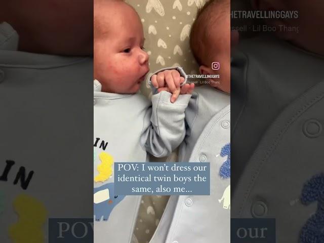 Our twin boys ️ #identicaltwins #baby #surrogacy #twins