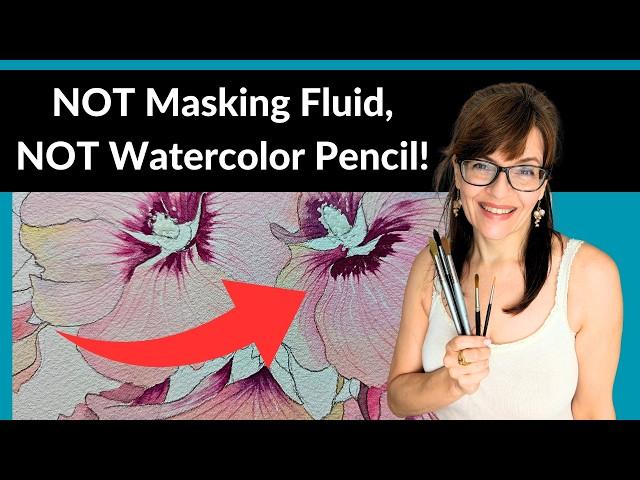 NOT Masking Fluid - This Watercolor Trick is a Game Changer for Fine Lines!