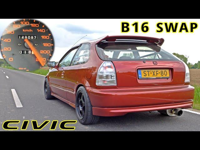 1998 HONDA CIVIC B16 VTEC | 0-100 100-200 TOP SPEED & SOUND!