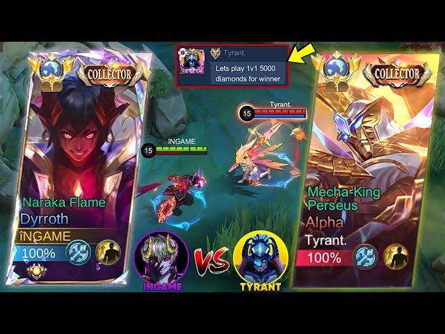 INGAME VS TYRANT TOP 1 GLOBAL ALPHA | DYRROTH VS ALPHA - WHO WILL WIN? Mobile Legends