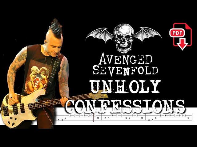 Avenged Sevenfold -  Unholy Confessions (Bass Tabs | Notation) @ChamisBass #avengedsevenfoldbass