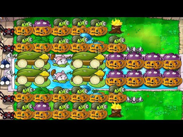 Plants vs Zombies Survival Endless 9000 plus Flags - Gatling Pea Strategy