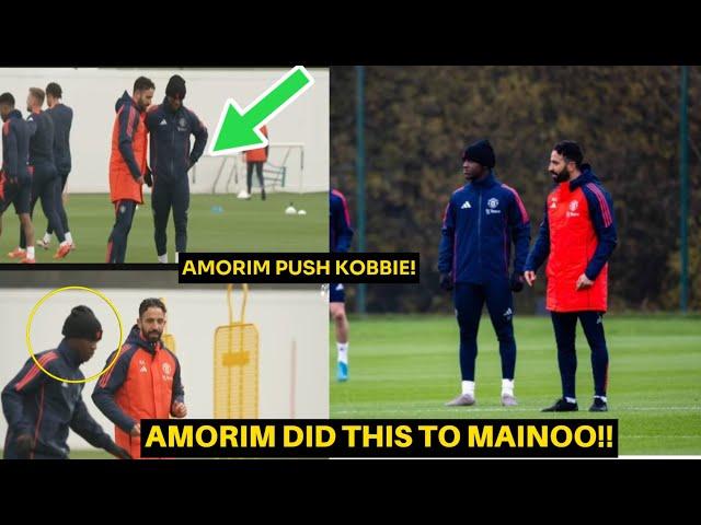 What you missed  See what Ruben Amorim DID to Kobbie Mainoo during his first training at Carrington