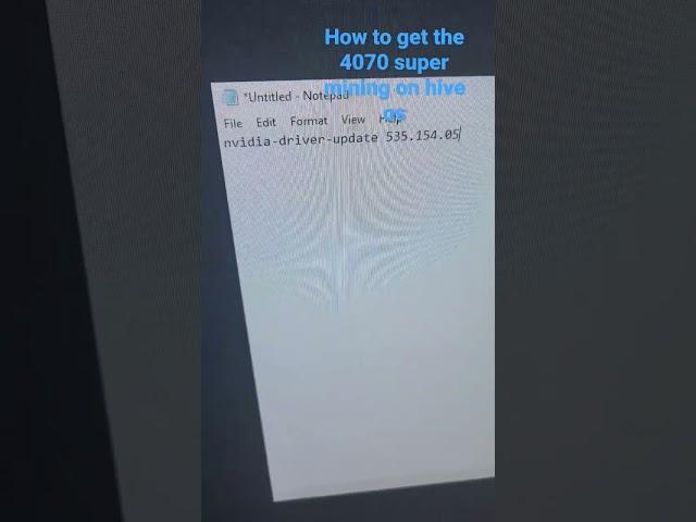 how to get the #4070super to mine on #hiveos
