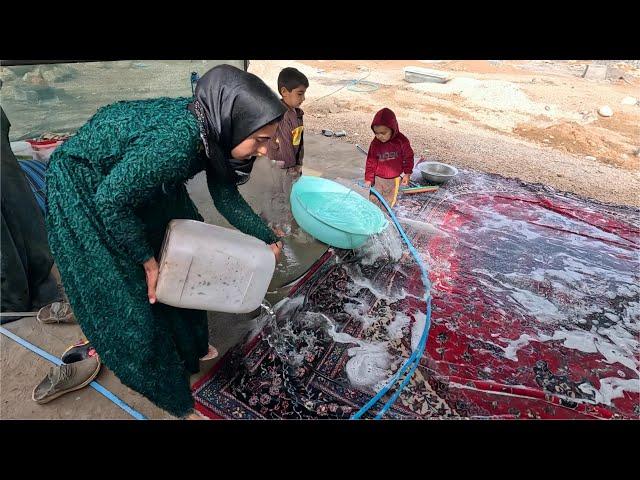 After A Downpour, Her Wet Carpets: A Single Mom Cleans Up