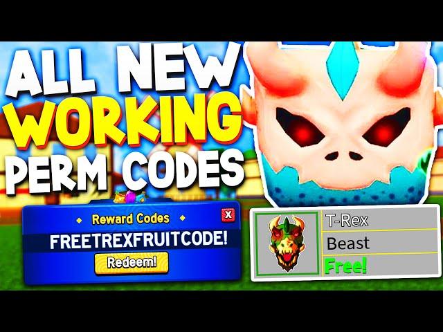 *NEW* ALL FREE PERMANENT TREX FRUIT CODES in ROBLOX BLOX FRUITS CODES!