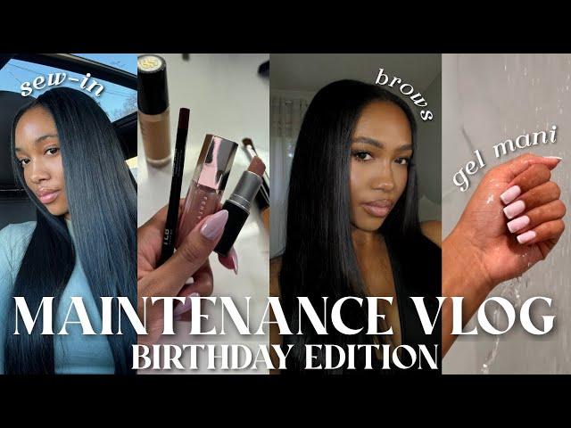 BIRTHDAY MAINTENANCE VLOG: lets get ready for my 21st birthday (hair, nails, brows, and more!)