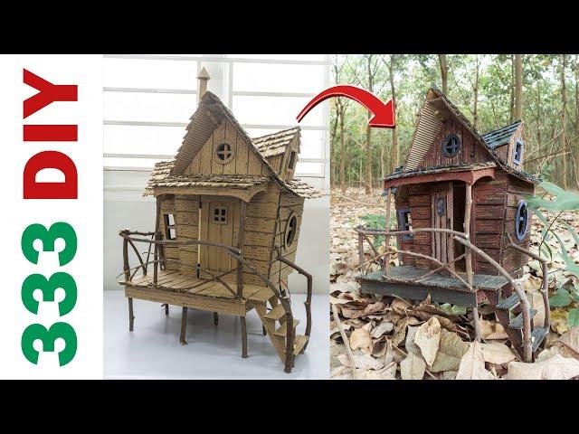 Fairy Garden DIY House | DIY Witch House Using Cardboard | Mini House