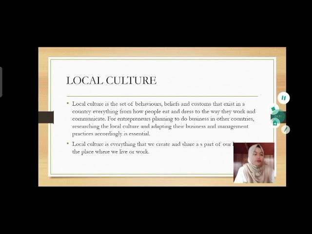 Local culture (education purposes)