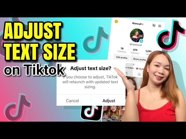 PAANO I-ADJUST ANG TEXT SIZE SA TIKTOK | Riencyll Cabile