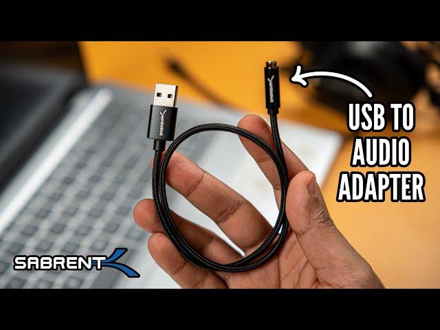 SABRENT USB to 3.5mm Audio Jack Active Adapter | CB-UA35