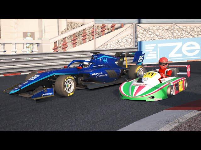 F3 2022 VS Superkart 250cc at Monaco GP