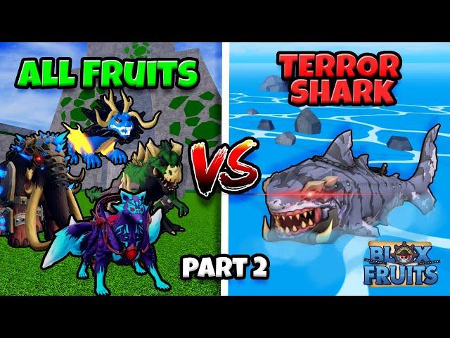 All Devil Fruits VS Terror Sharks in Blox Fruits update 20 | Part 2