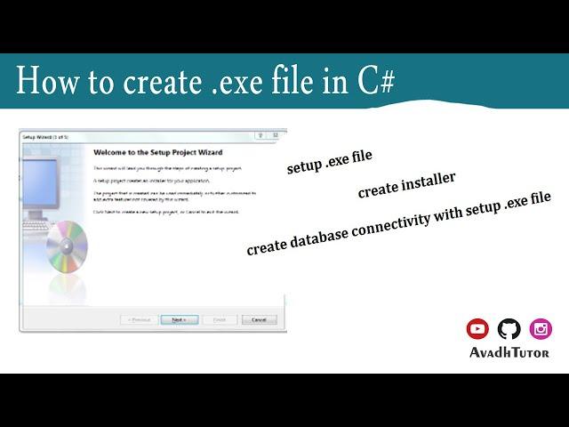 How to create setup file in c# | step by step .exe file create in C# | setup create in database c#