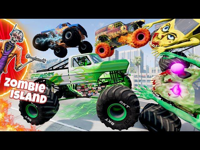 Monster Jam Zombie Island Compilation #15 | Racing, Freestyle, and High Speed Jumps