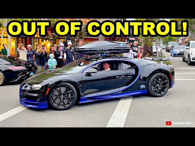 25 Mins of Crazy Chaotic Moments During Monterey Car Week! Cops vs Supercars