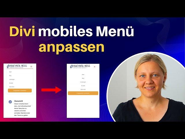 Divi-Theme: Mobiles Menü auf volle Breite und Höhe einstellen