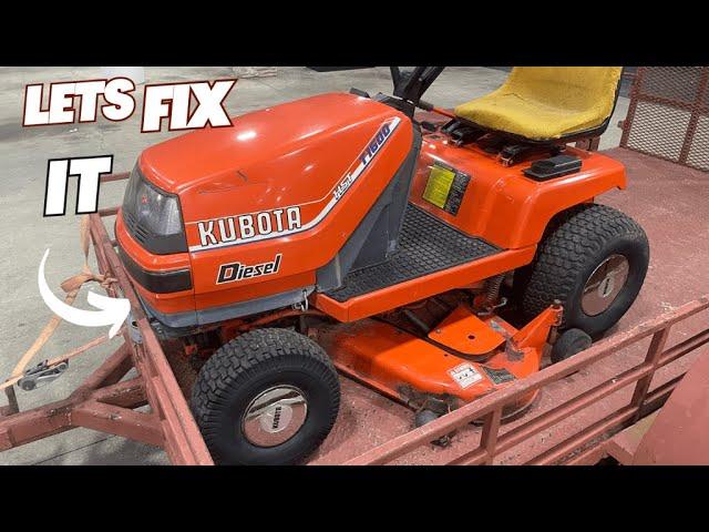 BUYING A DIESEL KUBOTA T1600 LAWN TRACTOR OFF MARKETPLACE...CAN WE SAVE IT??