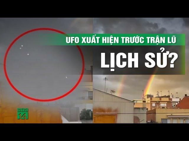 UFO xuất hiện cạnh cầu vồng đôi tại Tây Ban Nha trước thảm họa lũ quét | VTC14