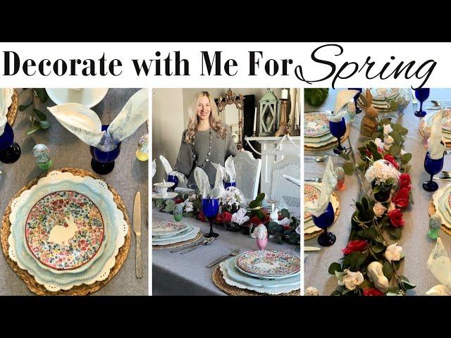 Come Decorate with me for Spring || Easter & Spring Table setting || Home Decorating Ideas