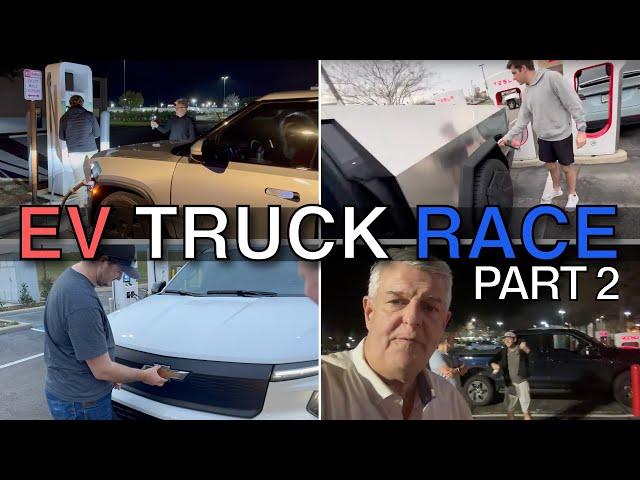 Cruising Through The South In 4 Electric Trucks! Ocean To Ocean EV Truck Race Part 2