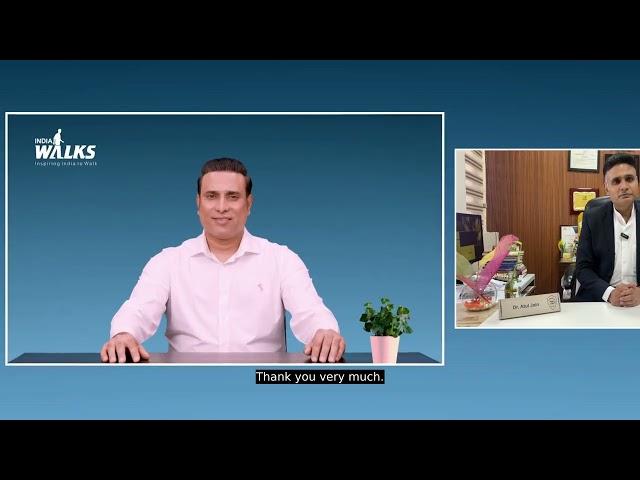 Benefits of walking in life . VVS Laxman's interview with Dr. Atul Jain Senior orthopedic surgeon