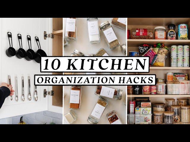 10 SMALL KITCHEN ORGANIZATION HACKS & DIY Ideas   Easy & Budget Friendly!