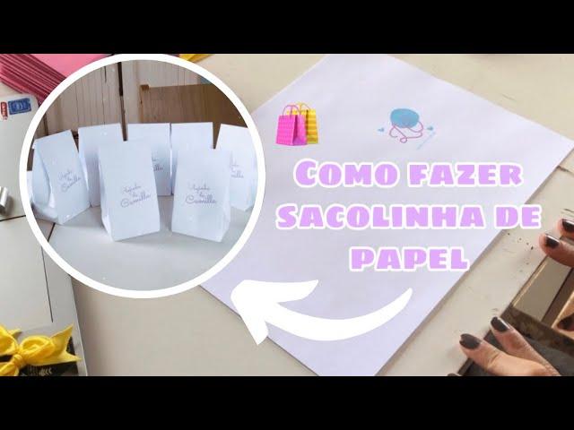 Como fazer sacolinha de papel para loja