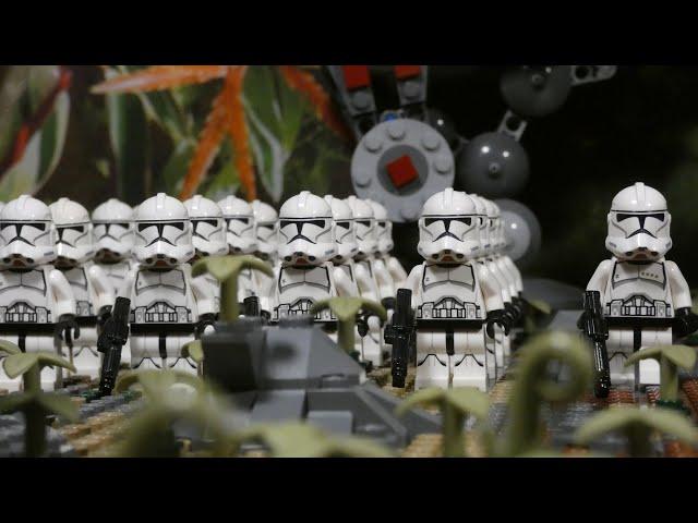 141st Clone Battalion lands on Uvana Prime LEGO Star Wars stop motion clip