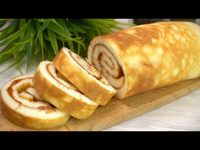 Вкуснятина из творога за считанные минуты. Рулет без духовки, на сковороде, быстро и и вкусно!