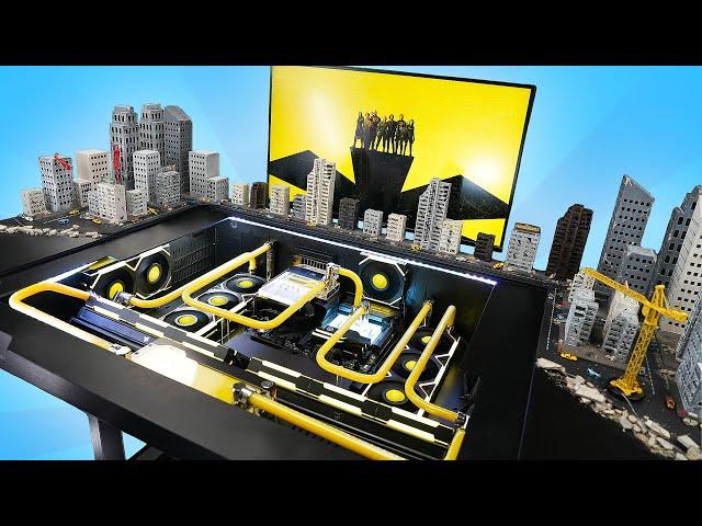 I Built a Gaming PC *INSIDE* My Desk - Custom Marvel Thunderbolts Setup!