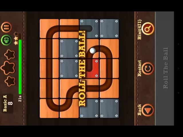 Roll The Ball Slide Puzzle 2 - Basic A Level 8 Walkthrough