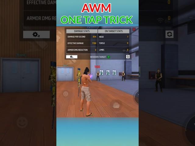 AWM One Tap Headshot Trick  #freefire #oneshotindia #shorts