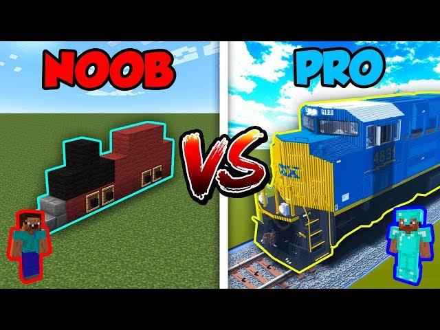 Minecraft NOOB vs. PRO: TRAIN in Minecraft!