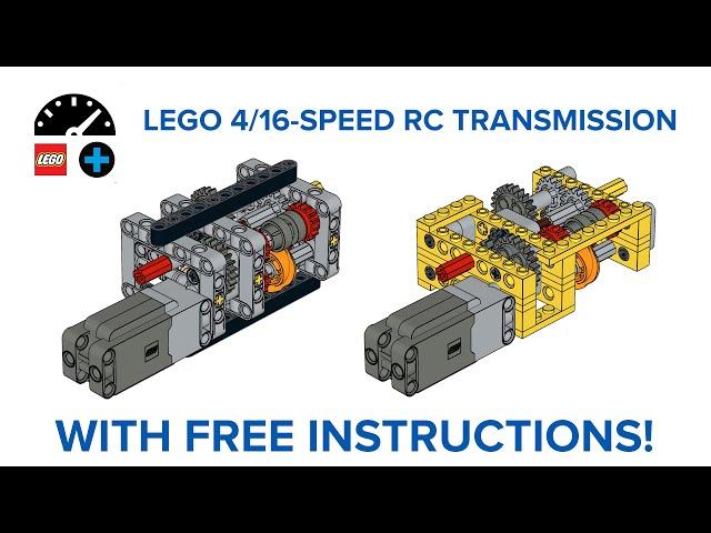 Lego Technic Control+ 4/16-speed combinable transmission [FREE INSTRUCTIONS!]