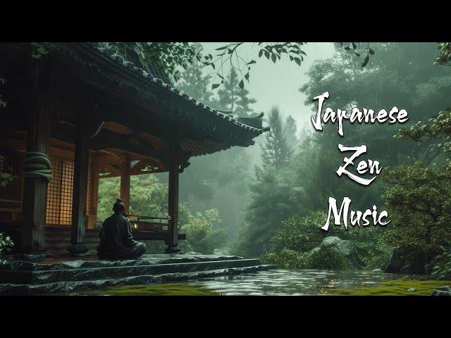 Tranquil Rainy Day at the Temple - Japanese Zen Music For Meditation, Healing, Deep Sleep