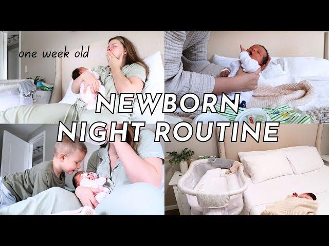 REAL Newborn Night Routine (1 WEEK OLD)