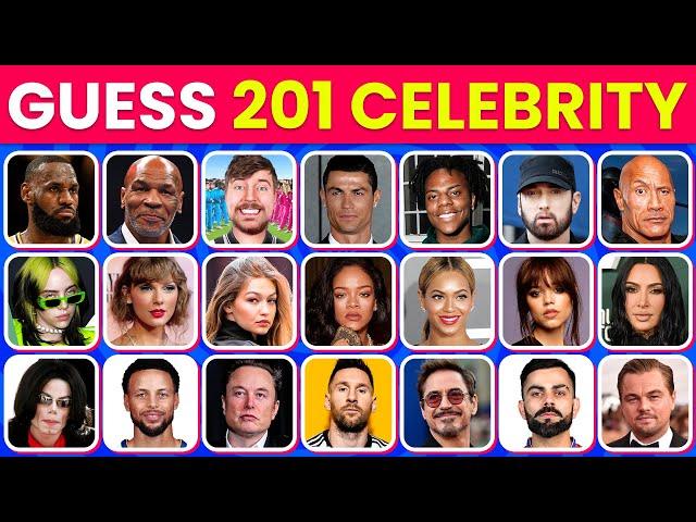 Guess the Celebrity in 3 Seconds | 201 Most Famous People in the World