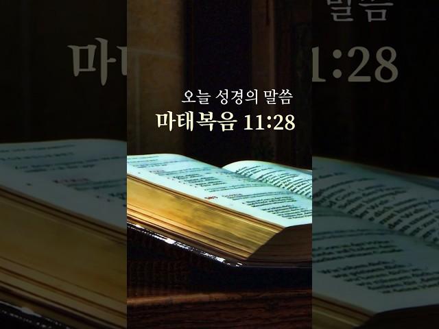  오늘의 말씀 – 마태복음 11장 28절