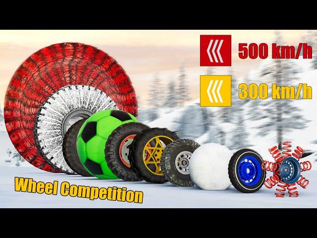 Wheels Competition #11 (with Speed ​​Boost  Platforms) - Beamng drive