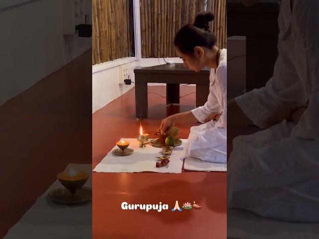 Preparing for Guru Puja | Yogasthah South Goa  #sadhguru #yoga #goa