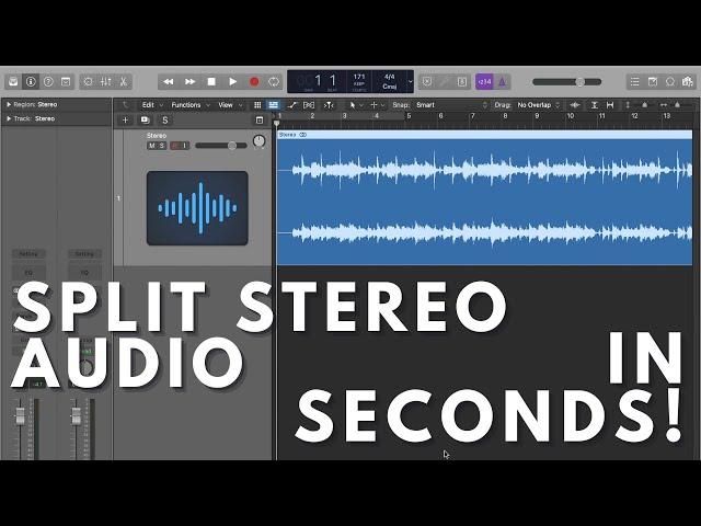 QUICKEST and SIMPLEST way to split Stereo audio to Mono in Logic!