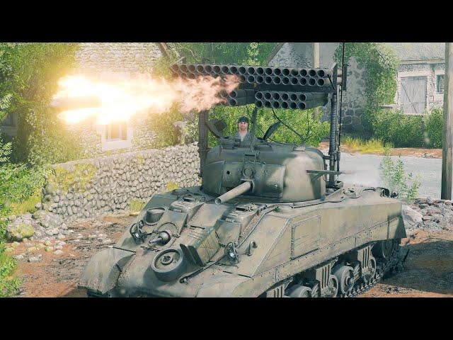 T34 Calliope Rocket Tank Gameplay - Omer - Invasion of Normandy [1440p 60FPS]