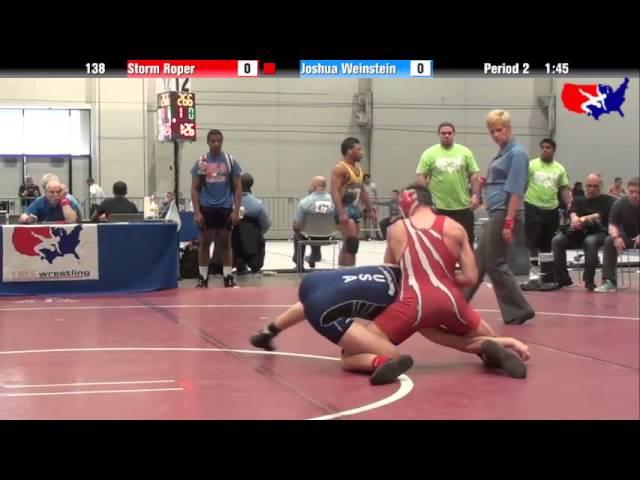 Storm Roper vs. Joshua Weinstein at 2013 West Jr. Freestyle Regional