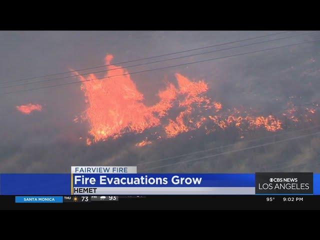 More evacuation orders issued as Fairview Fire continues rapid growth