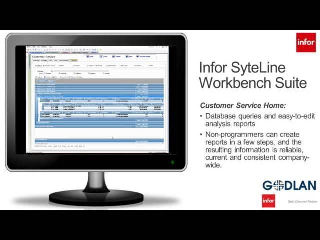 Infor SyteLine ERP Workbench Suite Demo  - Godlan - Manufacturing Specialists