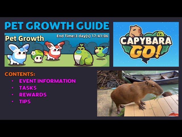 Capybara Go l Pet Growth Event Guide