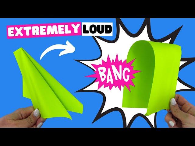 How to make a paper POPPER EASY. Folding cool origami banger, loud paper banger.