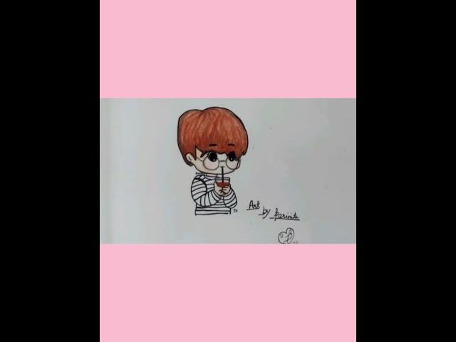 Art by Parinita ️ #art #drawing #sketch #jk #jungkook #chibi #cute #BTS #ArtistParinita